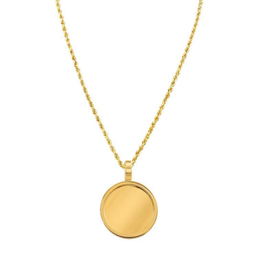Yellow 14K Yellow Gold Rest In Peace Memory Frame Pendant
